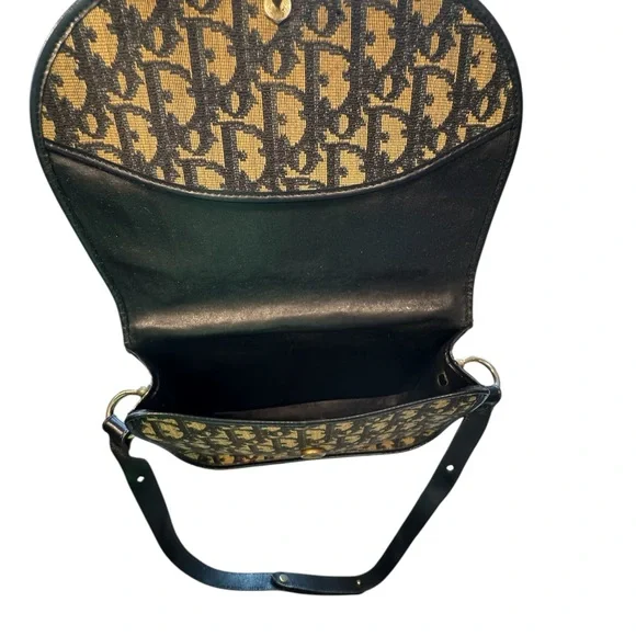 Dior Trotter Vintage Navy Shoulder Bag with COA - Picture 10 of 12